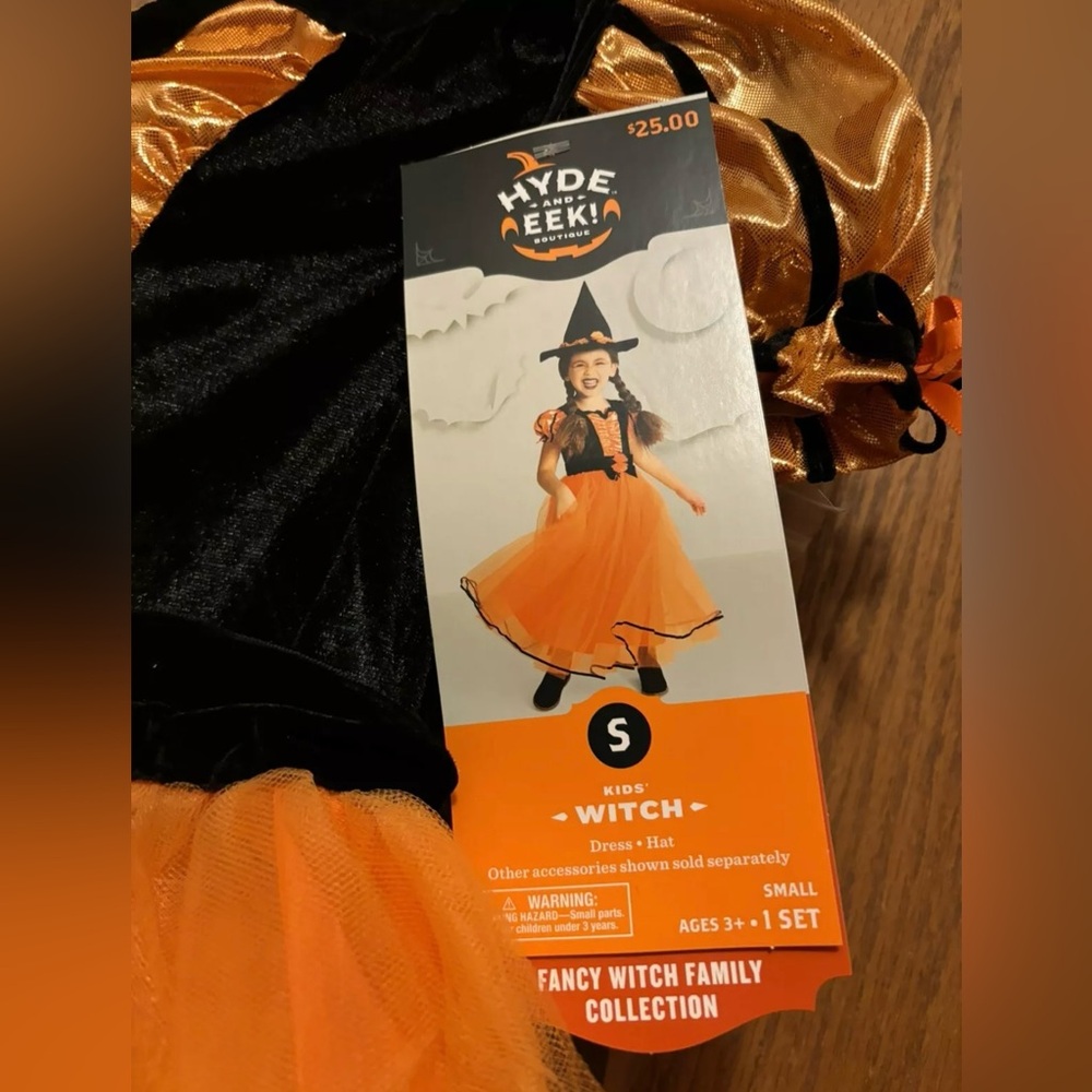 Hyde and Eek Boutique kids witch costume dress and hat new with tags